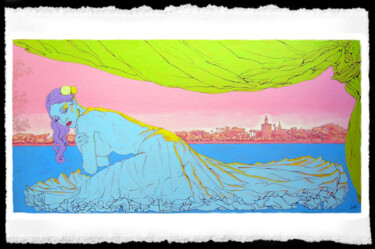 "Primaveralquivir". Painting titled ""Primaveralquivir"." by Luccia Lignan, Original Artwork, Ink