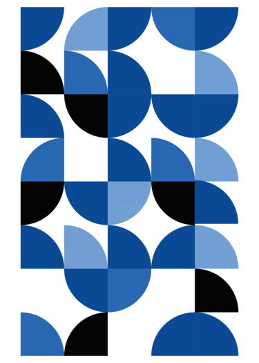 Digital Arts titled "Geometric Harmony i…" by Chun Yu Guan, Original Artwork, AI generated image Mounted on Cardboard