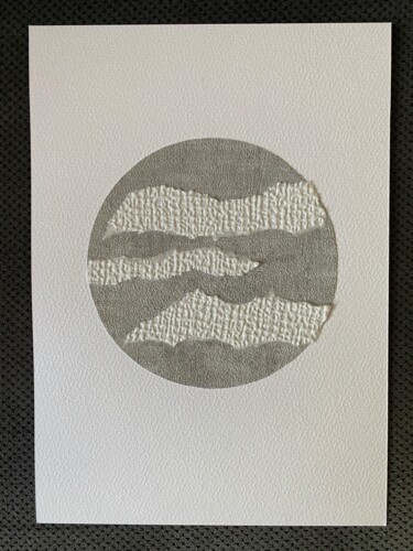 Collages titled "Série Bulles : Bull…" by Laurence Labé Bahon, Original Artwork, Collages