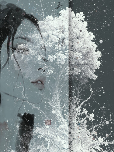 Arte digitale intitolato "Florale" da Julien Louvier Legrand (Ju), Opera d'arte originale, Collage digitale