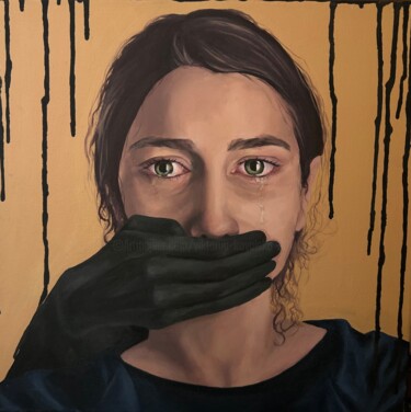 Schilderij getiteld "The Voice of Silenc…" door Viktoriia Kovalska, Origineel Kunstwerk, Olie Gemonteerd op Frame voor houte…