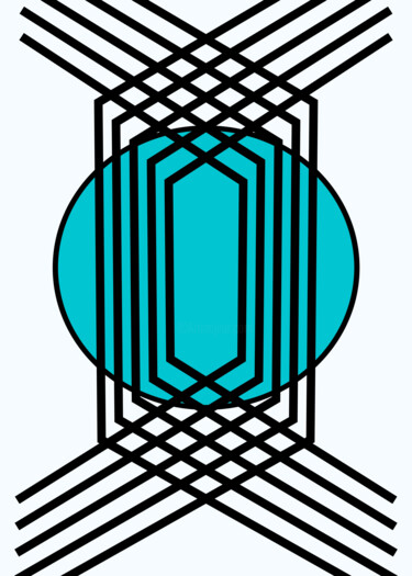 Цифровое искусство под названием "Abstract Geometric…" - 春宇 关, Подлинное произведение искусства, Изображение, сгенерированно…