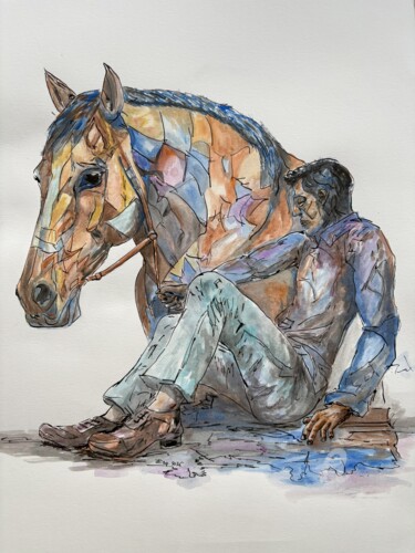 제목이 "Friendship"인 그림 Eugen Serbanescu로, 원작, 잉크