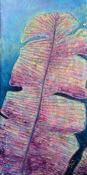Evening glow on the palm 绘画 标题为“Evening glow on the…” 由Tiphanie Canada, 原创艺术品, 丙烯 安装在木质担架架上