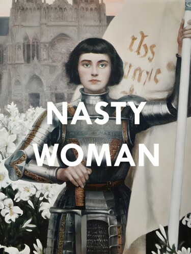 Digital Arts titled "Empowering Feminist…" by Chun Yu Guan, Original Artwork, AI generated image Mounted on Cardboard