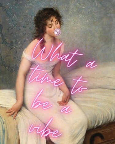 数字艺术 标题为“Timeless Vibe” 由春宇 关, 原创艺术品, AI生成的图像 安装在纸板上