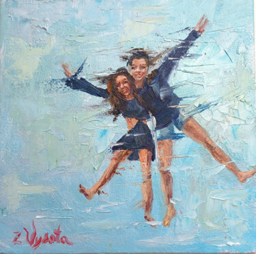 Pintura titulada "Aventuras Divertida…" por Zina Vysota, Obra de arte original, Oleo Montado en Cartulina