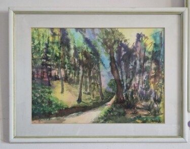 Pintura intitulada "Untitled" por Elena Makonovitsky, Obras de arte originais, Aquarela