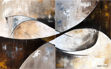 Traces of Connection Schilderij getiteld "Traces of Connection" door Tatiana Malinovscaia, Origineel Kunstwerk, Acryl Gemonteerd op Frame voor ho…