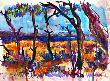 Schilderij getiteld "Mer Tama" door Nicolas Le Guillou, Origineel Kunstwerk, Acryl