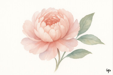 Pittura intitolato "Rose's Whisper" da Genifer Díaz Rojas, Opera d'arte originale, Acquarello