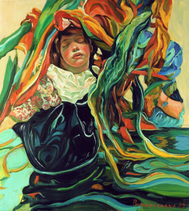 Vasilissa in Wonderland#4. Ζωγραφική με τίτλο "Vasilissa in Wonder…" από Marina Podgaevskaya, Αυθεντικά έργα τέχνης, Λάδι