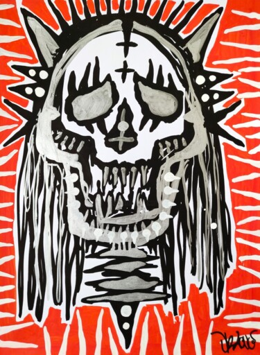 "Heavy Metal Christ" başlıklı Tablo Dr. Love tarafından, Orijinal sanat, Akrilik