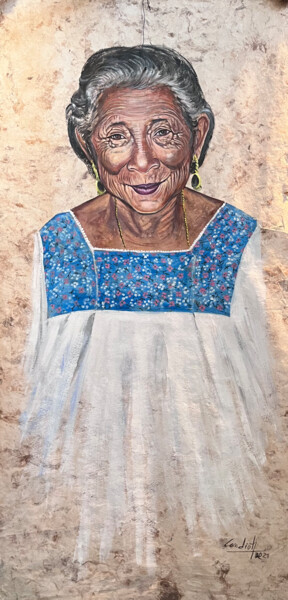 "MESTIZA MAYA" başlıklı Tablo Ana Candioti tarafından, Orijinal sanat, Akrilik