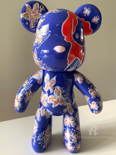"Marcel Flora Blue" başlıklı Heykel Caroline Montigneaux tarafından, Orijinal sanat, Rezine