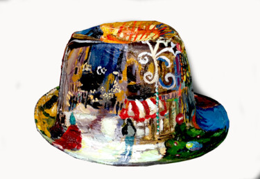 Hat & Pera - New Year In Taksim Tunnel - Istanbul Sculpture intitulée "Hat & Pera - New Ye…" par Göknil Gümüş Sungurtekin, Œuvre d'art originale, Huile