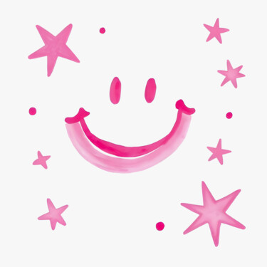 Winky Starry Smiley Εκτυπώσεις & Χαρακτικά με τίτλο "Winky Starry Smiley" από Ivy Blue, Αυθεντικά έργα τέχνης, Ψηφιακή εκτύπωση