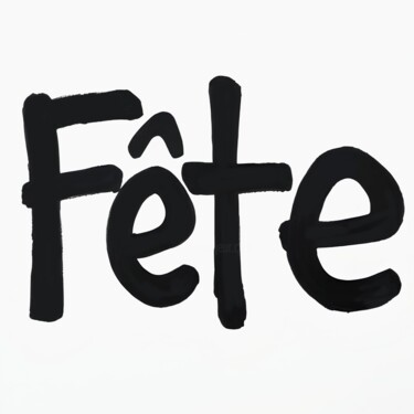 Printmaking titled "Fête" by Ivy Blue, Original Artwork, Digital Print