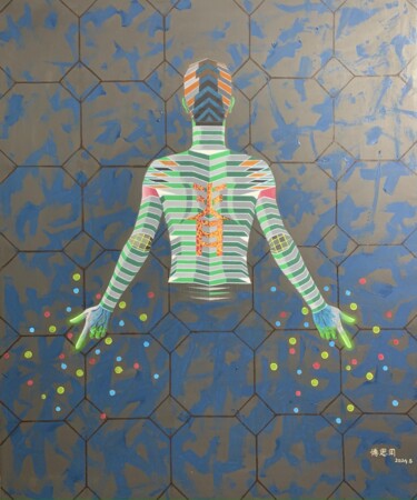 「The need for courage」というタイトルの絵画 Sizhou Fuによって, オリジナルのアートワーク, 顔料