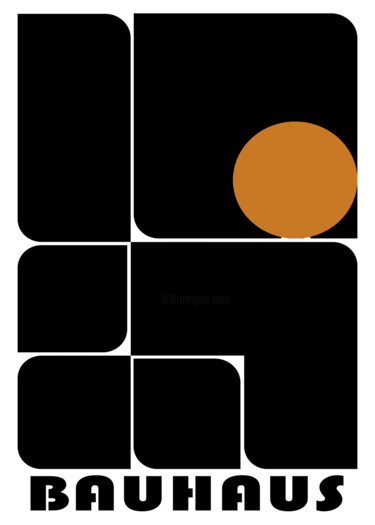 Digital Arts titled "Minimalist Bauhaus…" by Chun Yu Guan, Original Artwork, AI generated image Mounted on Cardboard