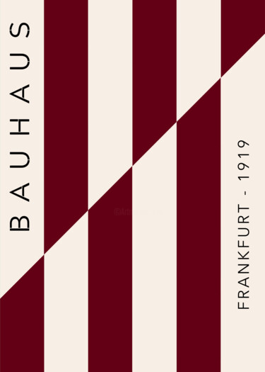 数字艺术 标题为“Bauhaus Stripes - M…” 由春宇 关, 原创艺术品, AI生成的图像 安装在纸板上