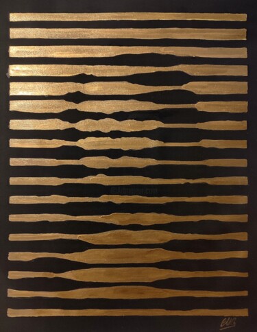 Pintura intitulada "Gioconda stripes (G…" por Walter Geraci, Obras de arte originais, Acrílico