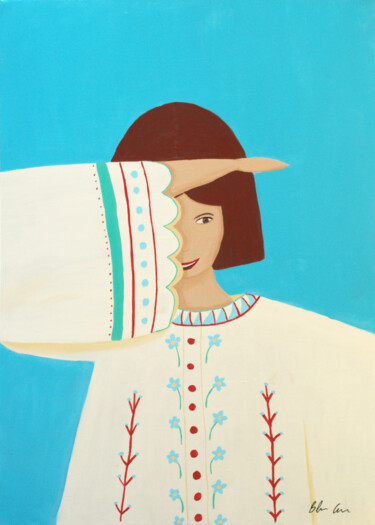 제목이 "Nellie, Nice to mee…"인 미술작품 Blandine Cavalier로, 원작, 아크릴 나무 들것 프레임에 장착됨