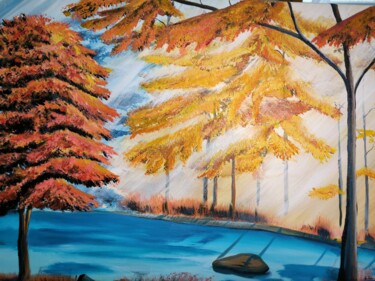 绘画 标题为“Autumn Light” 由Aleksander Aleksiuk, 原创艺术品, 油