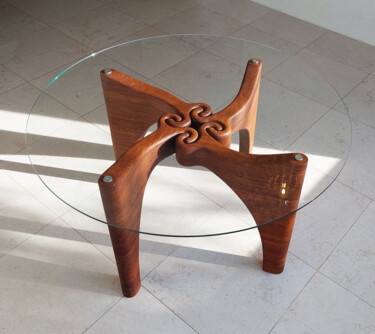 "GRIP dining" Sculptural, monolithic bamboo diningtable base Design titled ""GRIP dining" Sculp…" by Jan Paul, Original Artwork, Furniture