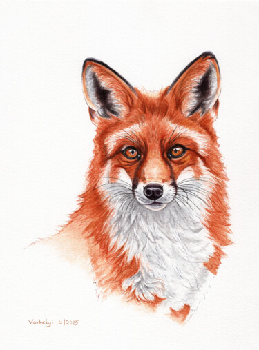 Fuchsportrait Disegno intitolato "Fuchsportrait" da Lilla Varhelyi, Opera d'arte originale, Inchiostro