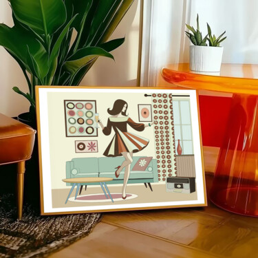 图画 标题为“DANCE WITH MYSELF S…” 由Zuzana Lavenac, 原创艺术品, 数字油画
