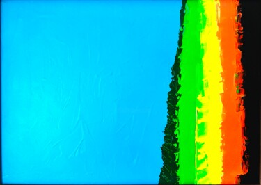 VERTICAL RAINBOW Картина под названием "VERTICAL RAINBOW" - Elodie Marpault, Подлинное произведение искусства, Акрил Установлен на Деревянная…
