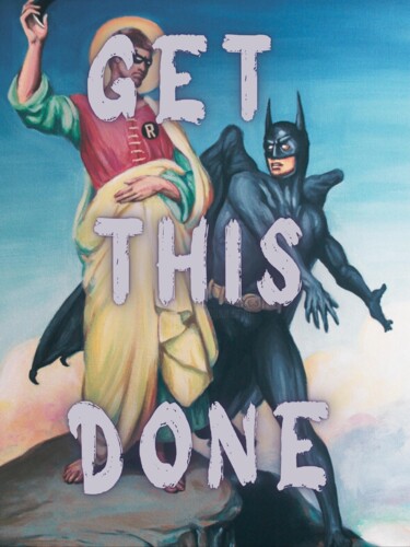 "Superheroes Take on…" başlıklı Dijital Sanat 春宇 关 tarafından, Orijinal sanat, AI tarafından oluşturulan görüntü Karton üzer…