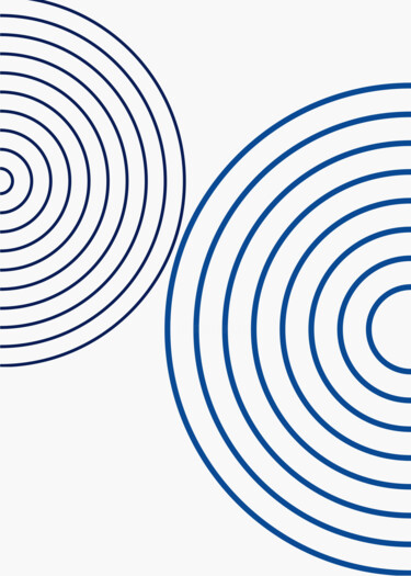 Digital Arts titled "Spiral Motion Blue…" by Chun Yu Guan, Original Artwork, AI generated image Mounted on Cardboard