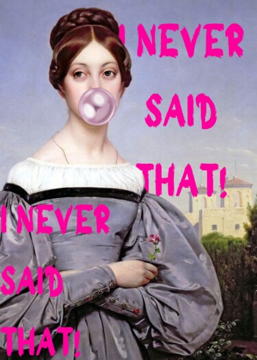 ""I Never Said That!…" başlıklı Dijital Sanat 春宇 关 tarafından, Orijinal sanat, AI tarafından oluşturulan görüntü Karton üzer…