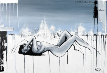 「To Feel. To Touch.…」というタイトルの絵画 Kristina Mallenによって, オリジナルのアートワーク, アクリル ウッドストレッチャーフレームにマウント