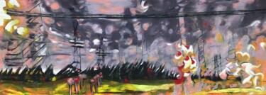 제목이 ""Dancing on the Lev…"인 미술작품 B.Piatti로, 원작, 기름 나무 들것 프레임에 장착됨
