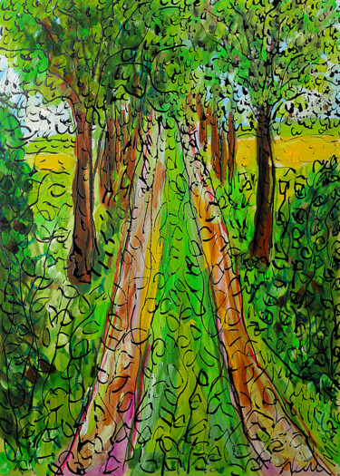 Pittura intitolato "England" da Jean Mirre, Opera d'arte originale, Olio