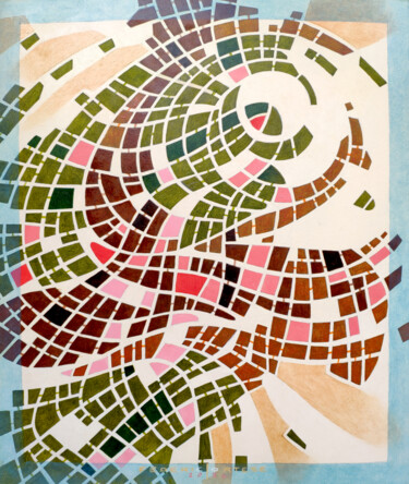 Pittura intitolato "Code number 54" da Federico Cortese, Opera d'arte originale, Olio Montato su Cartone