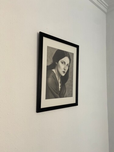 Σχέδιο με τίτλο "Elizabeth Siddal’s…" από Edurne Jaka, Αυθεντικά έργα τέχνης, Μολύβι Τοποθετήθηκε στο Ξύλινο πάνελ