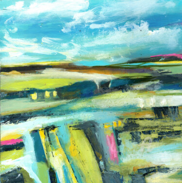 Meandering Fields Schilderij getiteld "Meandering Fields" door Deanna Che Lyn, Origineel Kunstwerk, Acryl