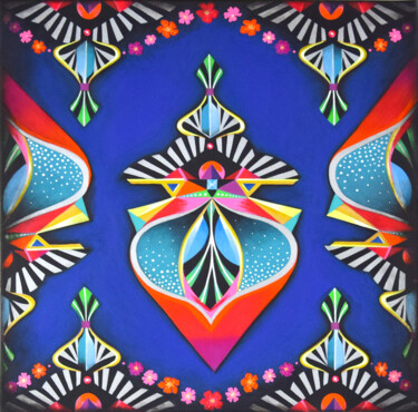 Картина под названием "Frida" - Dakatine Artworks, Подлинное произведение искусства, Акрил Установлен на Деревянная рама для…