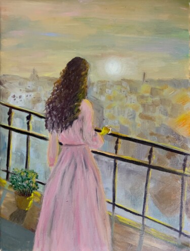 Картина под названием "The Magic of Morning" - Vera Sol, Подлинное произведение искусства, Масло Установлен на Деревянная ра…