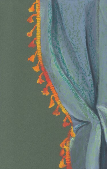 Rysunek zatytułowany „Curtains Right” autorstwa Kristine Facchetti, Oryginalna praca, Pastel