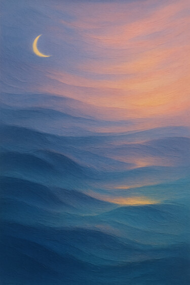 Twilight Sky Abstract Sunrise Sunset "Twilight Sky Abstra…" başlıklı Dijital Sanat Liv Solara tarafından, Orijinal sanat, Dijital Resim