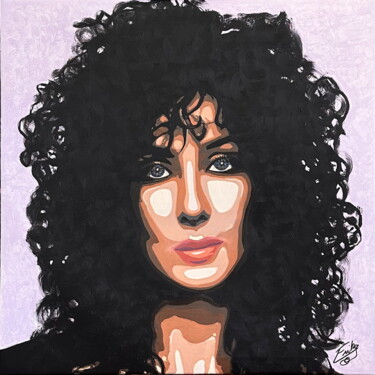Painting titled "Cher pensive stylis…" by Erika Cool, Original Artwork, Acrylic Mounted on Wood Stretcher frame
