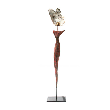 Divinité coiffée, sculpture filiforme 1 Скульптура под названием "Divinité coiffée, s…" - Vanessa Renoux, Подлинное произведение искусства, Металлы