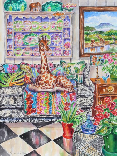 My Favorite Room Ζωγραφική με τίτλο "My Favorite Room" από Kristen Olson Stone, Αυθεντικά έργα τέχνης, Ακουαρέλα