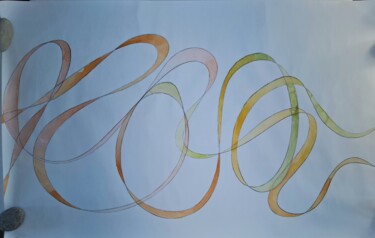 Pittura intitolato "Ruban n°XXII" da Eloi Camus, Opera d'arte originale, Acquarello