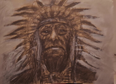 Tekening getiteld "L'écoute" door Jonathan Max-Bernard, Origineel Kunstwerk, Grafiet